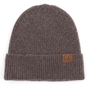 imageCC Unisex Warm Soft Recycled Yarn Skully BeanieRibbed Earth Brown