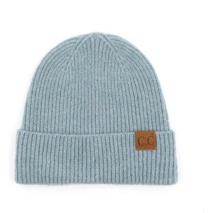 imageCC Unisex Warm Soft Recycled Yarn Skully BeanieRibbed Steel Blue