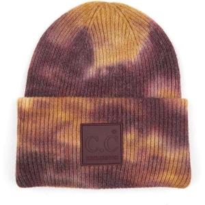 imageCC Unisex Winter Thick Knit Plain Cuff Skull Cap Beanie HatAntique MossWild Ginger