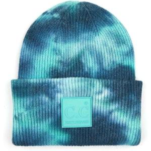 imageCC Unisex Winter Thick Knit Plain Cuff Skull Cap Beanie HatDeep TealSeagreen