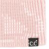imageCC All Over Clear Sequin Headwrap for Women  Stretchable Soft Warm Knit Winter Headband Ear Warmer Ear Muffs LilacClear Sequinpink