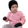 imageCC Babies Winter Cable Knit Beanie and Fuzzy Lined Mitten Set Black