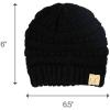 imageCC Babies Winter Cable Knit Beanie and Fuzzy Lined Mitten Set Black