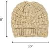 imageCC Babies Winter Cable Knit Beanie and Fuzzy Lined Mitten SetBeige