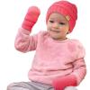 imageCC Babies Winter Cable Knit Beanie and Fuzzy Lined Mitten SetCandy Pink