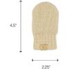 imageCC Babies Winter Cable Knit Beanie and Fuzzy Lined Mitten SetFaux Fur Pom Beige