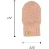 imageCC Babies Winter Cable Knit Beanie and Fuzzy Lined Mitten SetFaux Fur Pom Indi Pink
