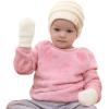imageCC Babies Winter Cable Knit Beanie and Fuzzy Lined Mitten SetIvory