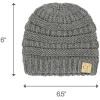 imageCC Babies Winter Cable Knit Beanie and Fuzzy Lined Mitten SetLight Melange Gray