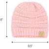 imageCC Babies Winter Cable Knit Beanie and Fuzzy Lined Mitten SetPale Pink