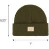 imageCC Babies Winter Knit Plain Cuff Skull Cap Beanie HatDark Olive