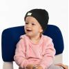 imageCC Babies Winter Knit Plain Cuff Skull Cap Beanie HatHeather Classic Black