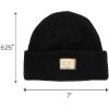 imageCC Babies Winter Knit Plain Cuff Skull Cap Beanie HatHeather Classic Black