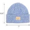 imageCC Babies Winter Knit Plain Cuff Skull Cap Beanie HatHeather Classic Blue