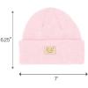 imageCC Babies Winter Knit Plain Cuff Skull Cap Beanie HatHeather Classic Pink