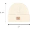 imageCC Babies Winter Knit Plain Cuff Skull Cap Beanie HatIvory