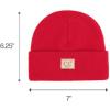 imageCC Babies Winter Knit Plain Cuff Skull Cap Beanie HatRed