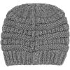imageCC Babies Winter Knit Plain Cuff Skull Cap Beanie HatSolid Light Melange Gray