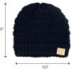 imageCC Babies Winter Knit Plain Cuff Skull Cap Beanie HatSolid Navy