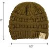 imageCC Babies Winter Knit Plain Cuff Skull Cap Beanie HatSolid Olive