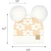 imageCC Baby Daisy Double Knit Skully Beanie and Gloves Set for Toddler with Faux Fur Pom PomBeige