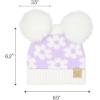 imageCC Baby Daisy Double Knit Skully Beanie and Gloves Set for Toddler with Faux Fur Pom PomLavender