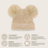 imageCC Baby Pom Pom Multicolored Beanie for Boys Girls Comfortable Soft Warm Infant Baby Knit Skully HatChenille Beige