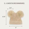 imageCC Baby Pom Pom Multicolored Beanie for Boys Girls Comfortable Soft Warm Infant Baby Knit Skully HatChenille Beige