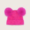 imageCC Baby Pom Pom Multicolored Beanie for Boys Girls Comfortable Soft Warm Infant Baby Knit Skully HatChenille Hot Pink