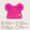 imageCC Baby Pom Pom Multicolored Beanie for Boys Girls Comfortable Soft Warm Infant Baby Knit Skully HatChenille Hot Pink