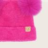 imageCC Baby Pom Pom Multicolored Beanie for Boys Girls Comfortable Soft Warm Infant Baby Knit Skully HatChenille Hot Pink