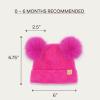 imageCC Baby Pom Pom Multicolored Beanie for Boys Girls Comfortable Soft Warm Infant Baby Knit Skully HatChenille Hot Pink