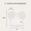 imageCC Baby Pom Pom Multicolored Beanie for Boys Girls Comfortable Soft Warm Infant Baby Knit Skully HatChenille Ivory