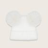 imageCC Baby Pom Pom Multicolored Beanie for Boys Girls Comfortable Soft Warm Infant Baby Knit Skully HatChenille Ivory