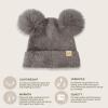 imageCC Baby Pom Pom Multicolored Beanie for Boys Girls Comfortable Soft Warm Infant Baby Knit Skully HatChenille Ltmelgrey