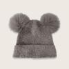 imageCC Baby Pom Pom Multicolored Beanie for Boys Girls Comfortable Soft Warm Infant Baby Knit Skully HatChenille Ltmelgrey