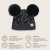 imageCC Baby Pom Pom Multicolored Beanie for Boys Girls Comfortable Soft Warm Infant Baby Knit Skully HatSequin Black