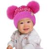 imageCC Baby Pom Pom Multicolored Beanie for Boys Girls Comfortable Soft Warm Infant Baby Knit Skully HatSequin Hot Pink