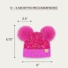 imageCC Baby Pom Pom Multicolored Beanie for Boys Girls Comfortable Soft Warm Infant Baby Knit Skully HatSequin Hot Pink