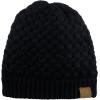 imageCC Basketweave Knit Warm Inner Lined Soft Stretch Skully Beanie HatBlack