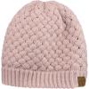 imageCC Basketweave Knit Warm Inner Lined Soft Stretch Skully Beanie HatRose