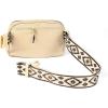 imageCC Belt Bag for Women Crossbody Fanny Pack with Adjustable Strap  Fashion Waist Pack Gifts BG4253 WhiteAztec StrapBeige