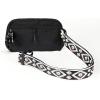 imageCC Belt Bag for Women Crossbody Fanny Pack with Adjustable Strap  Fashion Waist Pack Gifts BG4253 WhiteAztec StrapBlack