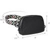 imageCC Belt Bag for Women Crossbody Fanny Pack with Adjustable Strap  Fashion Waist Pack Gifts BG4253 WhiteAztec StrapBlack