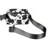 imageCC Belt Bag for Women Crossbody Fanny Pack with Adjustable Strap  Fashion Waist Pack Gifts BG4253 WhiteCow PatternBlack