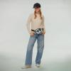 imageCC Belt Bag for Women Crossbody Fanny Pack with Adjustable Strap  Fashion Waist Pack Gifts BG4253 WhiteCow PatternBlack