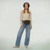imageCC Belt Bag for Women Crossbody Fanny Pack with Adjustable Strap  Fashion Waist Pack Gifts BG4253 WhiteGlitterSmokey Topaz