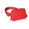 imageCC Belt Bag for Women Crossbody Fanny Pack with Adjustable Strap  Fashion Waist Pack Gifts BG4253 WhitePaddedRed