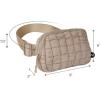 imageCC Belt Bag for Women Crossbody Fanny Pack with Adjustable Strap  Fashion Waist Pack Gifts BG4253 WhitePaddedTaupe