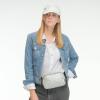 imageCC Belt Bag for Women Crossbody Fanny Pack with Adjustable Strap  Fashion Waist Pack Gifts BG4253 WhiteVegan Leather Woven  Grey